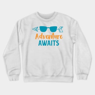 Adventure Awaits, Adventurers, Sunglasses, Arrow Crewneck Sweatshirt